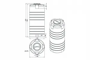Пластиковая емкость ЭкоПром T 750 (Черный) 2